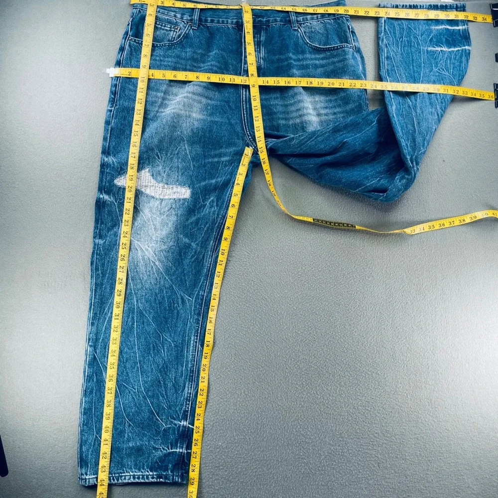 Ksubi Van Winkle Hunter Beden Men 40 Whiskered Distressed Button Fly Jeans